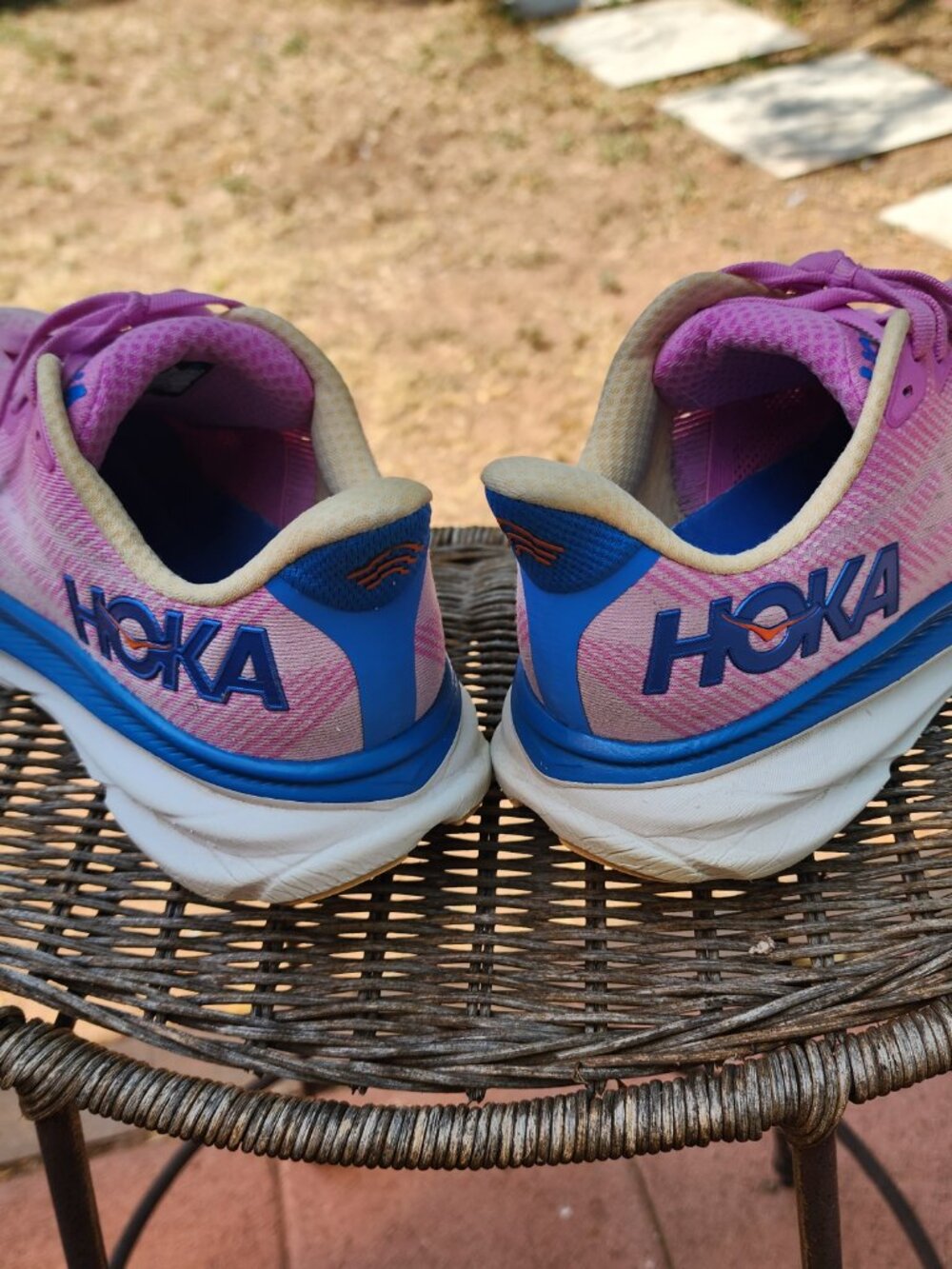 Hoka Clifton 9 Women's Running Shoes Size 9.5B Pink Blue - Picture 8 of 16